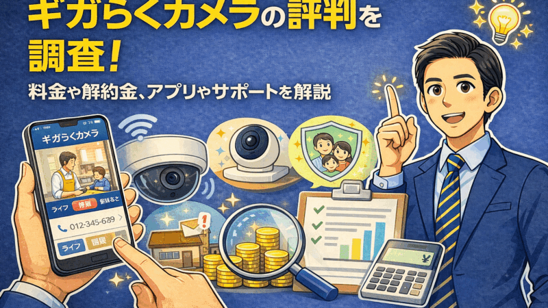 ギガらくカメラの評判を調査！料金や解約金、アプリやサポートを解説 