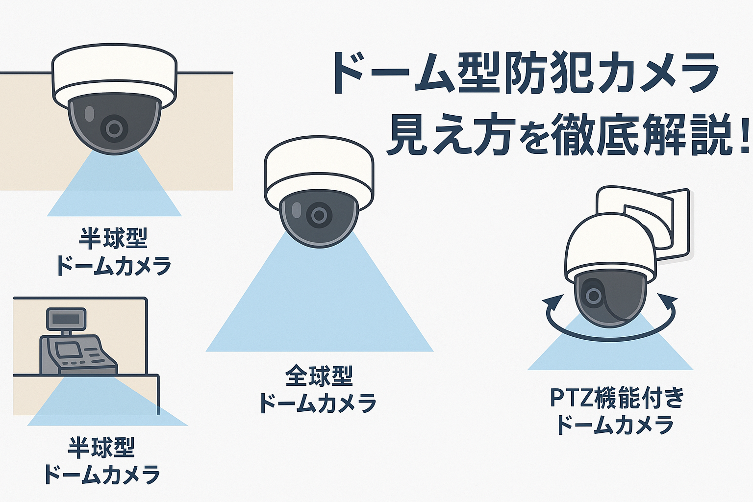 ドーム型防犯カメラの見え方はこう違う！店舗・屋外別の最適解説 