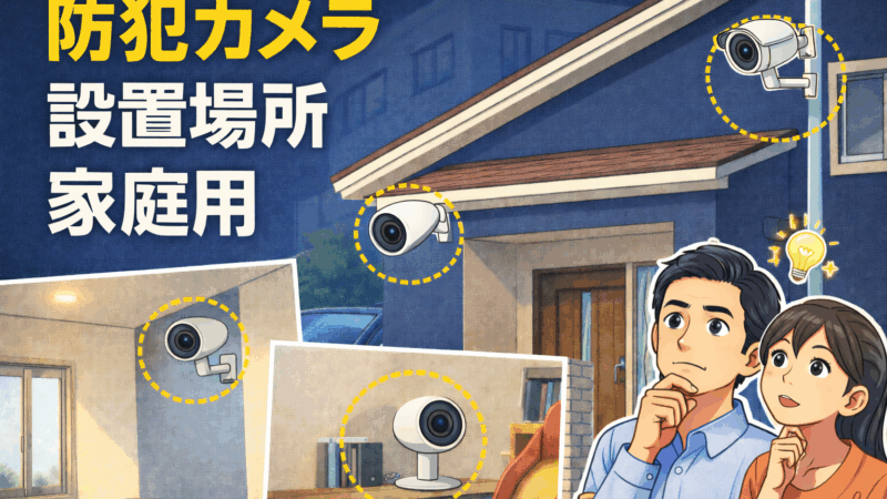 【家庭用】防犯カメラ設置位置！屋外・屋内／戸建て・マンション別に解説 